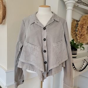 Anthropologie HEI HEI Renley Swing Tiered Twill Jacket